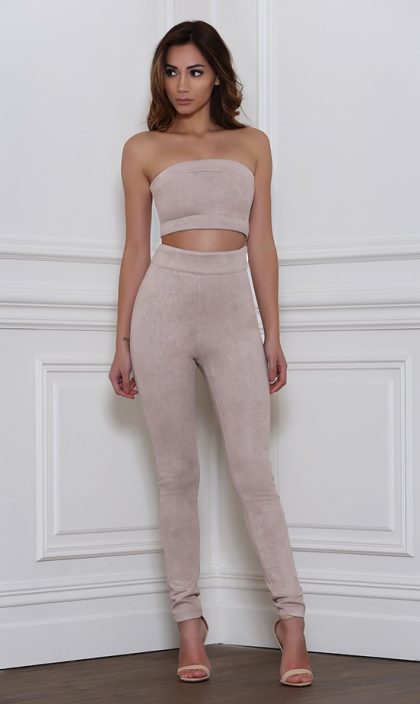 RUNAWAY Rhythm Suede Pants - Dusty Pink - Image 2