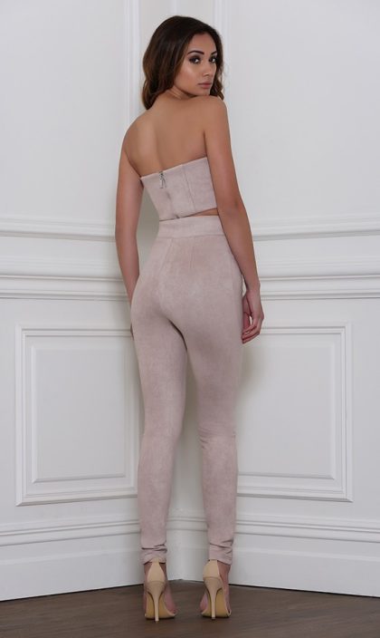 RUNAWAY Rhythm Suede Pants - Dusty Pink - Image 5