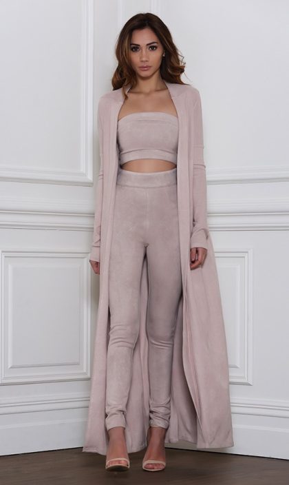 RUNAWAY Rhythm Suede Pants - Dusty Pink - Image 4