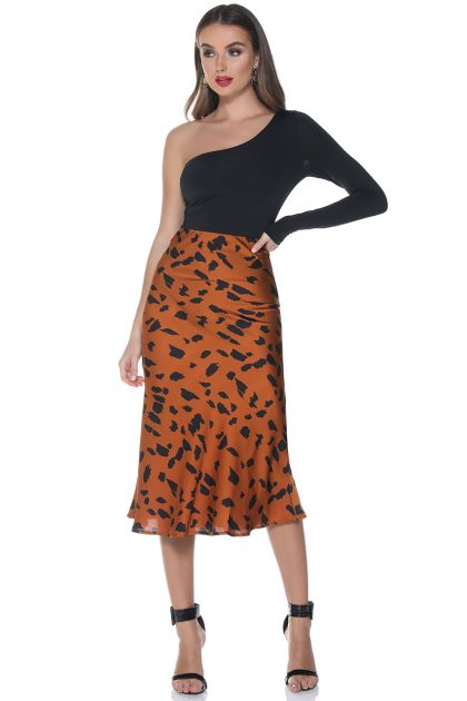 RUNAWAY Flint Slip Skirt - Rust - Image 3