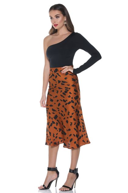 RUNAWAY Flint Slip Skirt - Rust - Image 4