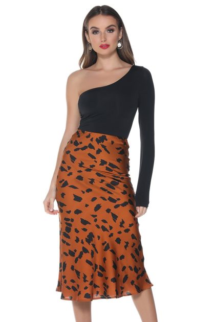 RUNAWAY Flint Slip Skirt - Rust - Image 2