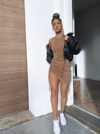 LIONESS Military Minds Mini Dress - Camel
