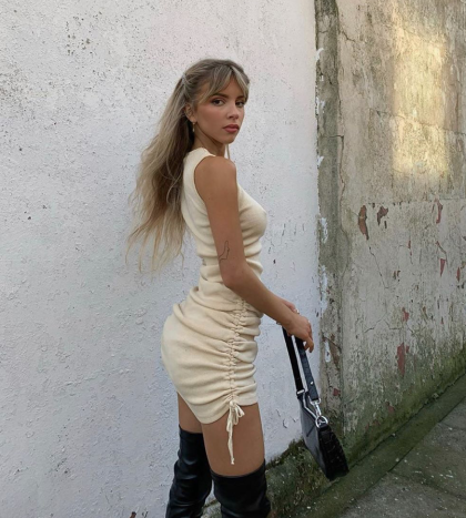 LIONESS Military Minds Mini Dress - Ecru - Image 3