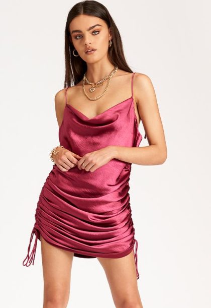 LIONESS String Along Mini Dress – Magenta – Goddess Kleopatra