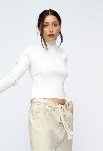LIONESS Melrose Backless Top - Ivory - Image 6