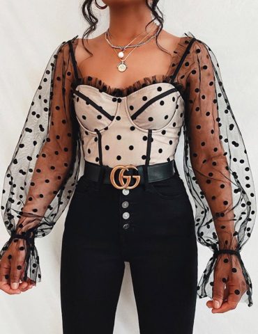 Chloe Top - Black Spot