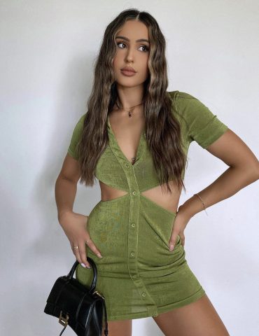 Claudia Mini Dress - Grass