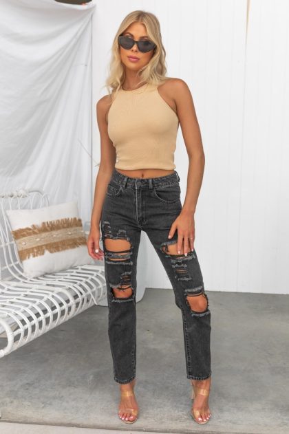 COUNTRY DENIM Say My Name Boyfriend Jeans - Black - Image 2