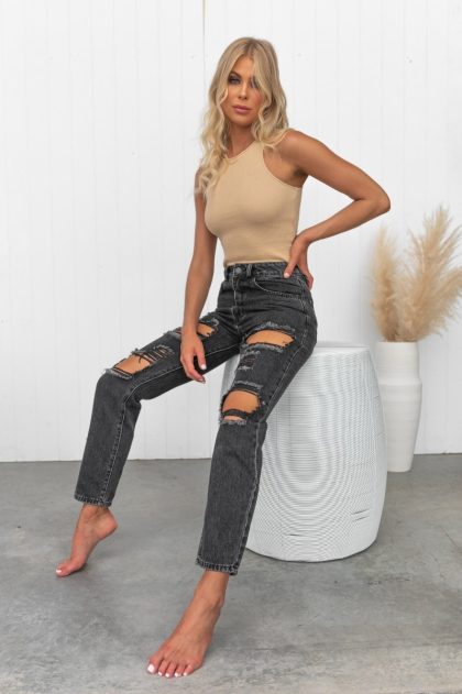 COUNTRY DENIM Say My Name Boyfriend Jeans - Black - Image 3