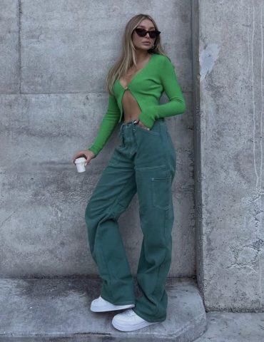 LIONESS Miami Vice Pant - Forest Green