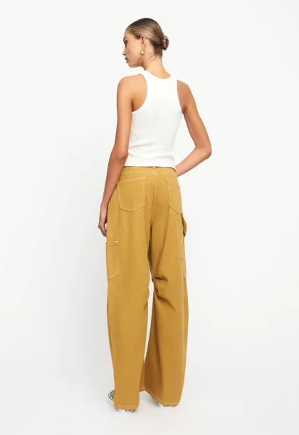 LIONESS Miami Vice Pant - Mustard - Image 6