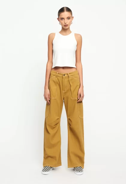LIONESS Miami Vice Pant - Mustard - Image 3