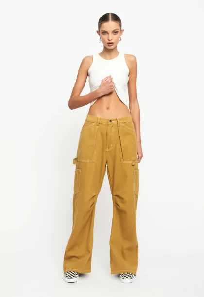 LIONESS Miami Vice Pant - Mustard - Image 2