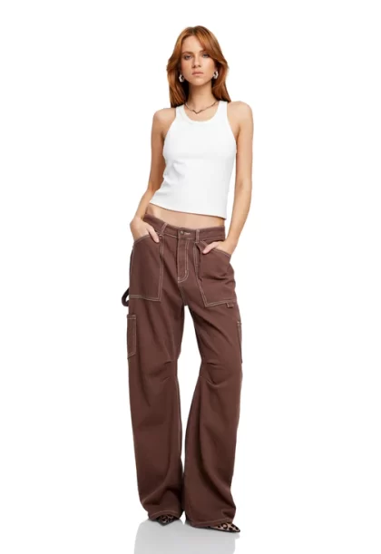 LIONESS Miami Vice Pant - Chocolate - Image 2