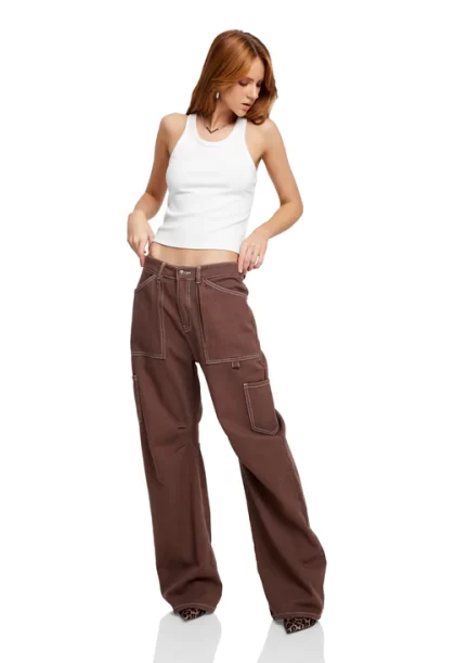 LIONESS Miami Vice Pant - Chocolate - Image 3