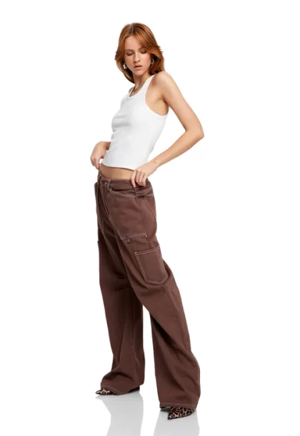 LIONESS Miami Vice Pant - Chocolate - Image 5