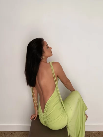 MELANI Azari Dress - Lime Green (HIRE) - Image 6
