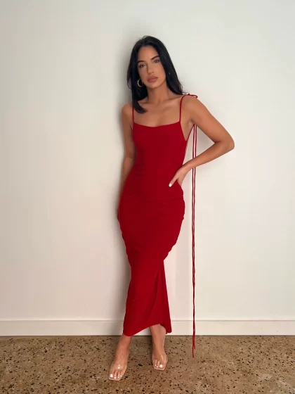 MELANI Azari Dress - Red (HIRE) - Image 2