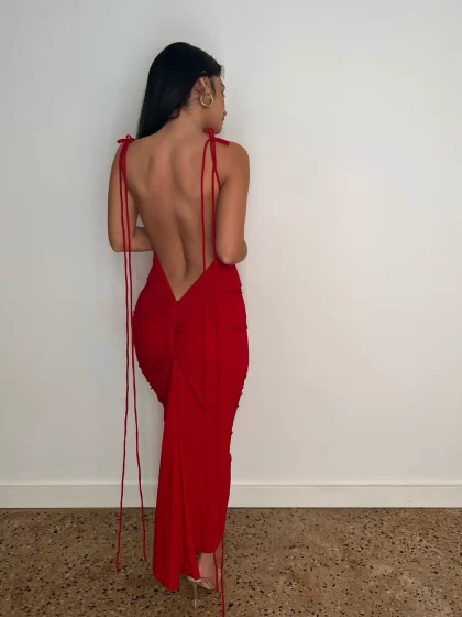 MELANI Azari Dress - Red (HIRE) - Image 5