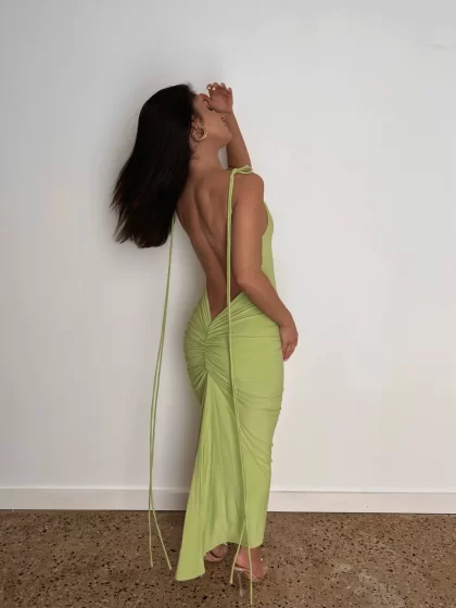 MELANI Azari Dress - Lime Green (HIRE) - Image 2