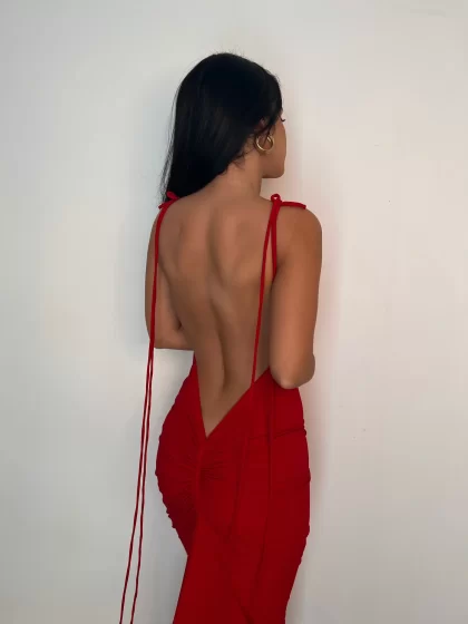 MELANI Azari Dress - Red (HIRE) - Image 4