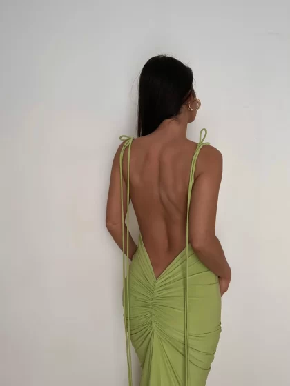 MELANI Azari Dress - Lime Green (HIRE) - Image 5