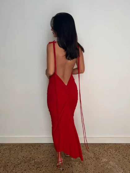 MELANI Azari Dress - Red (HIRE) - Image 3
