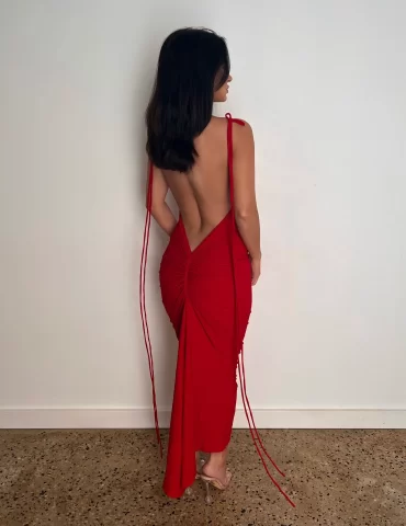 MELANI Azari Dress - Red (HIRE)