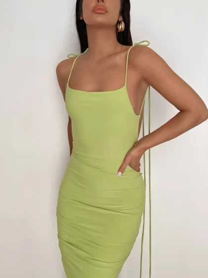 MELANI Azari Dress - Lime Green (HIRE) - Image 4