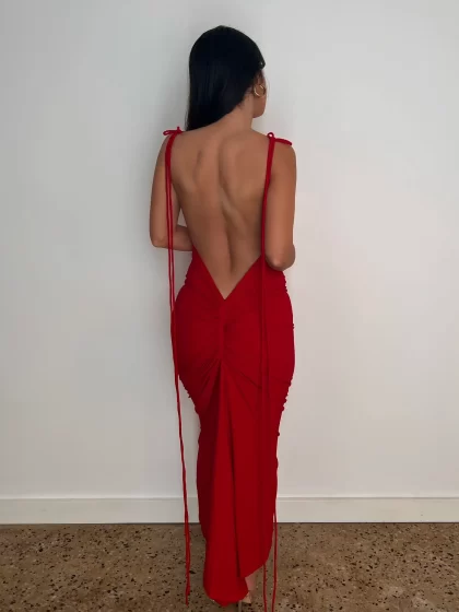 MELANI Azari Dress - Red (HIRE) - Image 8
