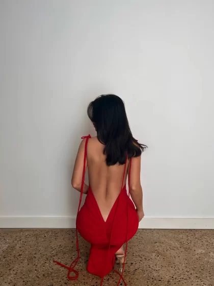 MELANI Azari Dress - Red (HIRE) - Image 7
