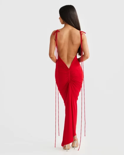 MELANI Azari Dress - Red - Image 2
