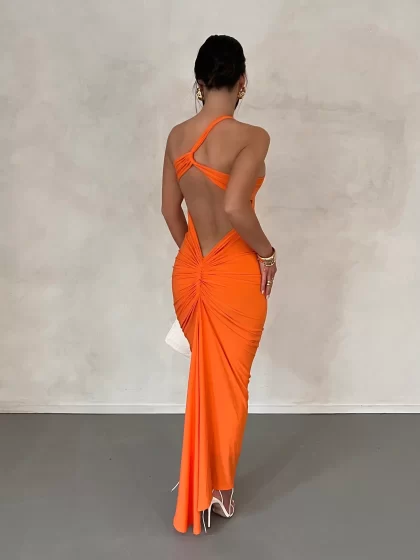 MELANI Melina Dress - Orange (HIRE) - Image 4