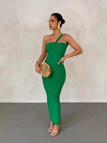 MELANI Melina Dress - Green (HIRE) - Image 2
