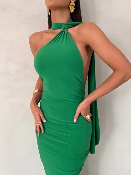 MELANI Leoni Dress - Green (HIRE) - Image 3