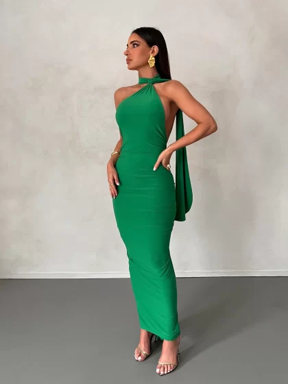 MELANI Leoni Dress - Green (HIRE) - Image 2