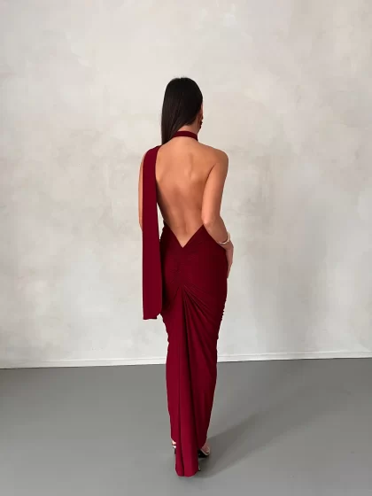 MELANI Leoni Dress - Wine (HIRE) - Image 5