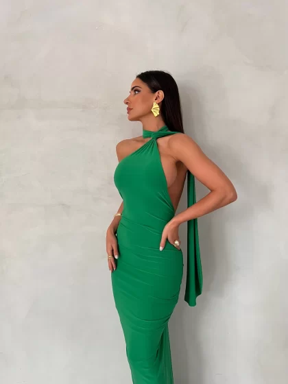 MELANI Leoni Dress - Green (HIRE) - Image 4