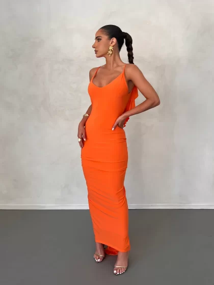 MELANI Bella Dress - Orange - Image 2