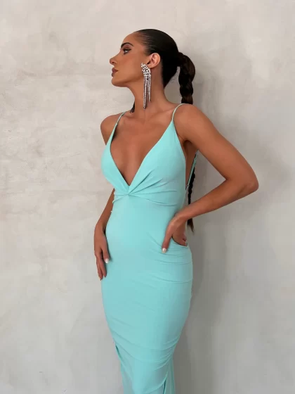 MELANI Veronica Dress - Aqua (HIRE) - Image 4