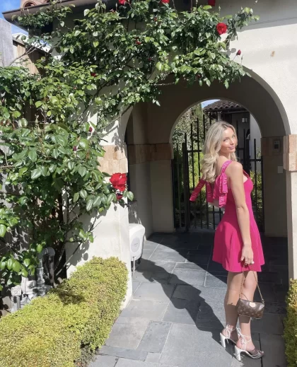 AJE Amber Knit Dress - Fuchsia (HIRE) - Image 2