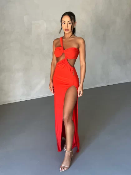 MELANI Eve Gown - Tangerine (HIRE) - Image 5