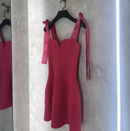 AJE Amber Knit Dress - Fuchsia (HIRE) - Image 4