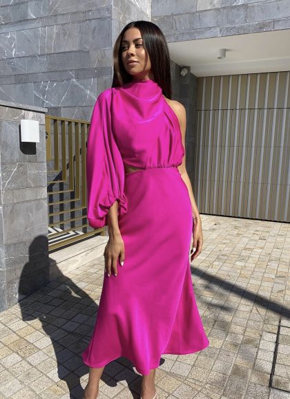 SHEIKE Olivia Maxi Dress - Fuchsia (HIRE)
