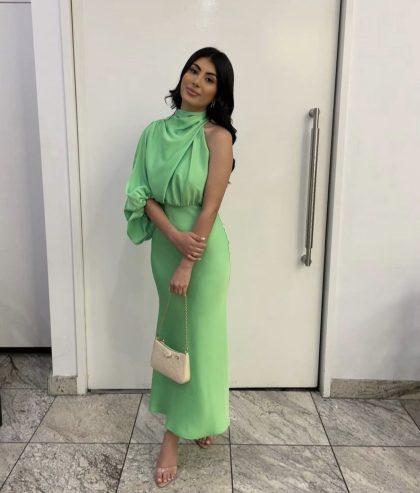SHEIKE Olivia Maxi Dress - Neon Green (HIRE) - Image 4