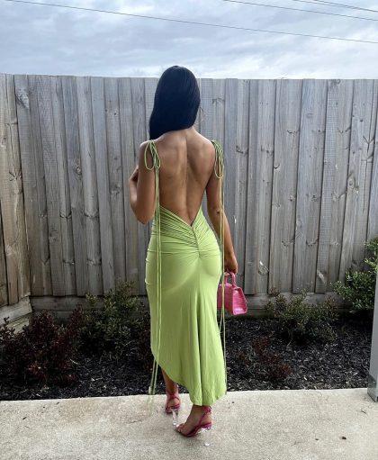 MELANI Azari Dress - Lime Green (HIRE) - Image 12