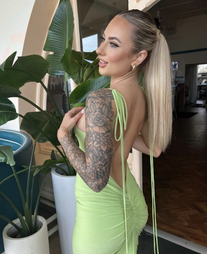 MELANI Azari Dress - Lime Green (HIRE) - Image 13