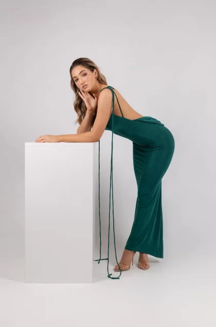 MELANI Cristina Gown - Emerald (HIRE) - Image 2