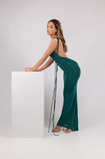 MELANI Cristina Gown - Emerald (HIRE) - Image 4